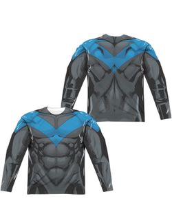 Nightwing Costume Collection 100% Polyester Adult Long Sleeve Costume T Shirt for Men