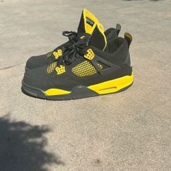Black And Yellow Jordan  4s Size 11