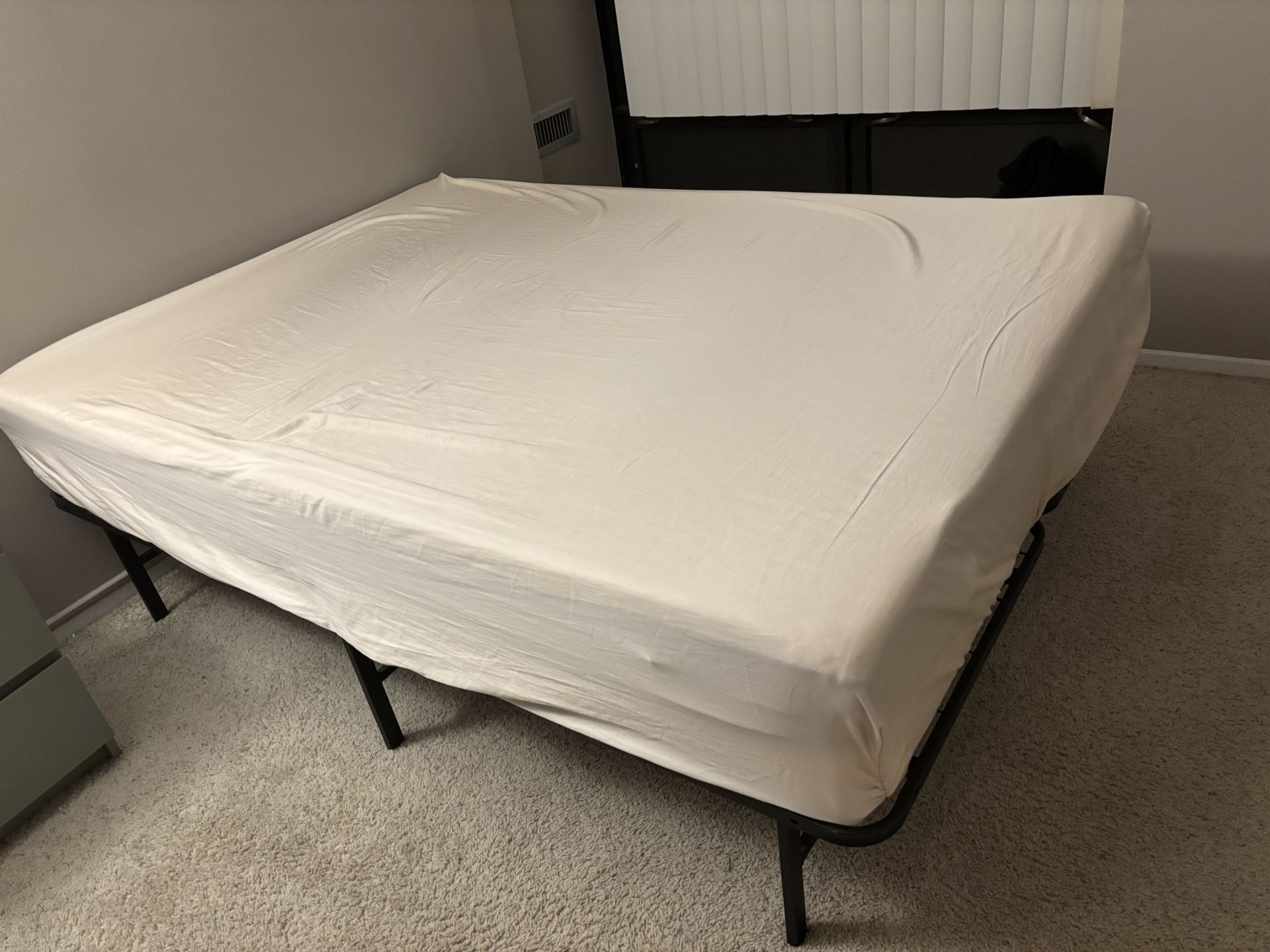 Full Size Bed Frame + Mattress for Sale – Pick Up by 7/1