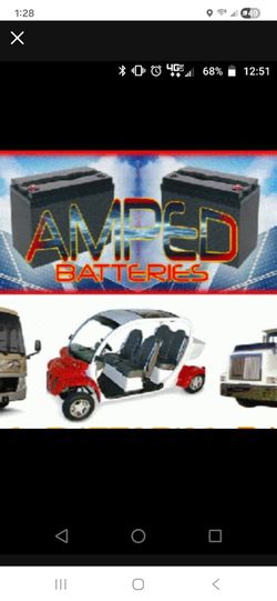 6v. 8v. 12v. Golf Cart Batteries starting at 85.00 up to 150.00 AGM (Menifee, Temecula, Moreno valley, Hemet, banning, canyon lak)
condition: excellen