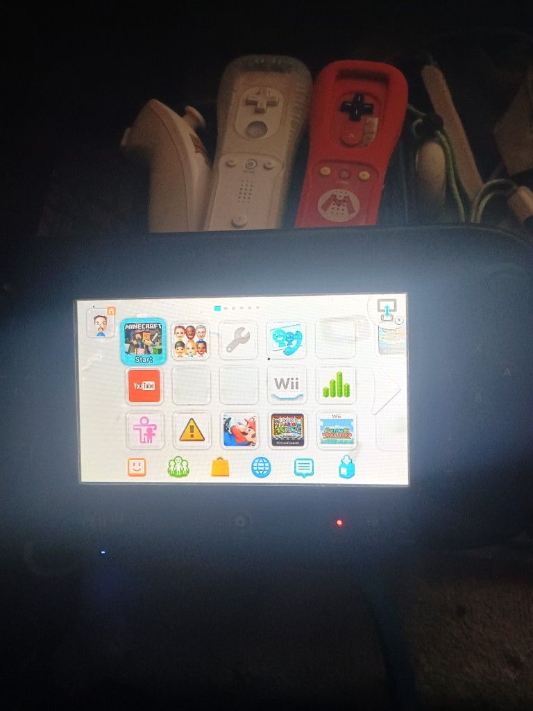 Nintendo Wii U With Two Controllers Plus Games