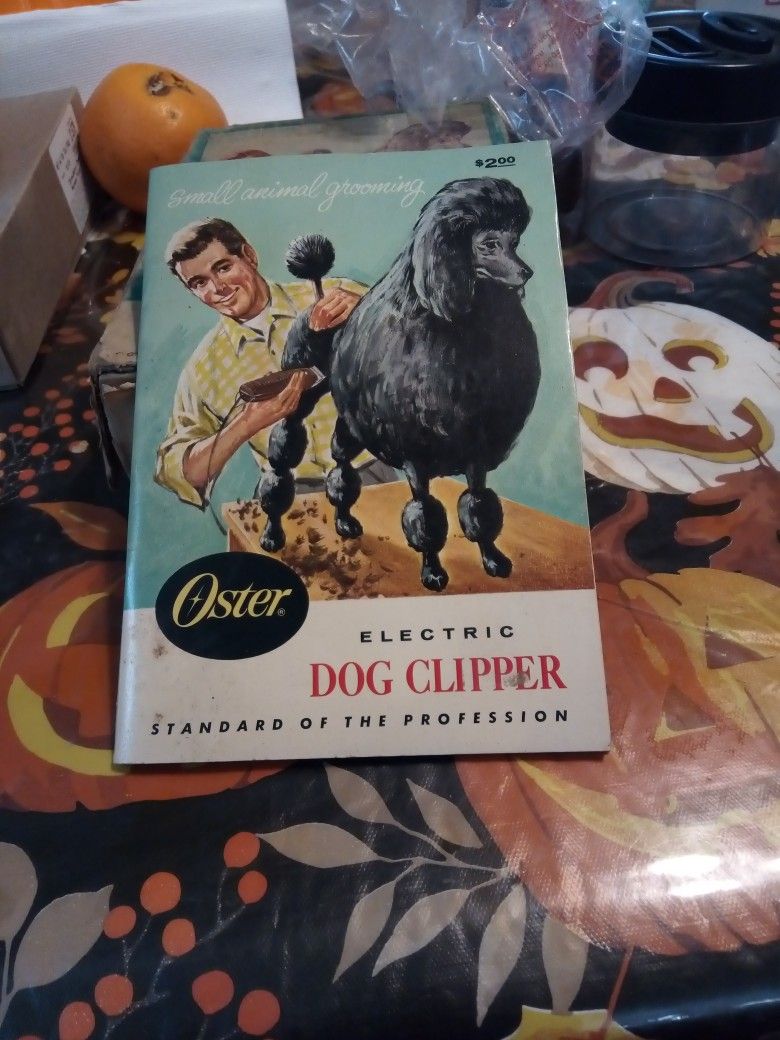 O S T E R  Vintage Electric Dog Clippers In The Box Full Information Very Collectible From The '60s