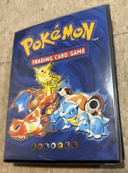 Vintage Pokemon Binder With Trading Cards 