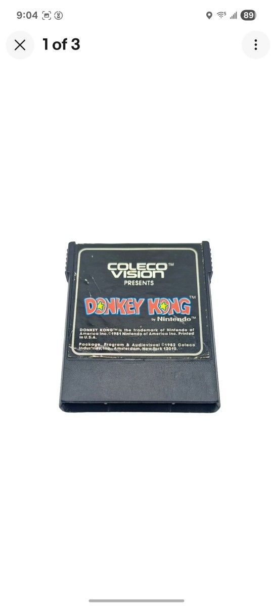Donkey Kong COLECOVISION Game