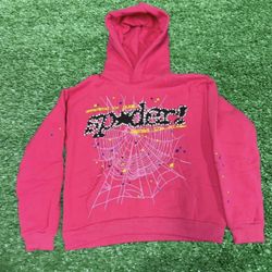 Sp5der V2 PINK “Sp5der” Hoodie