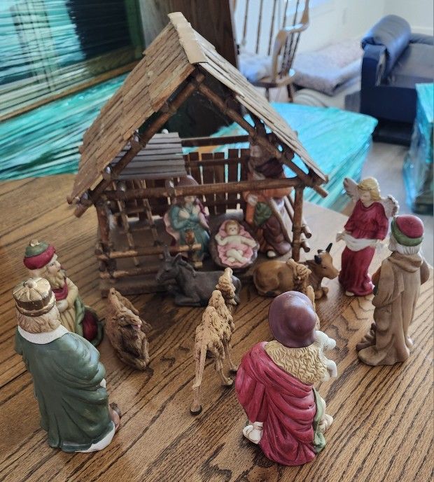 Antique Nativity Scene