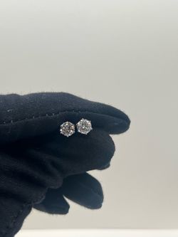 6MM Moissanite Stud Earrings 💎 925 Sterling Silver D Color VVS1 (Pass Tester)