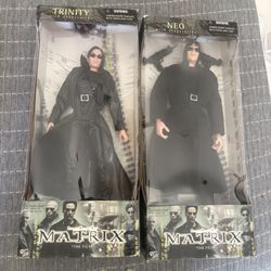 Matrix The Film Vintage Doll, Neo And Trinity 