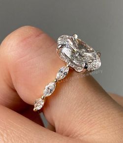 14K 2 CT LAB GROWN ENGAGEMENT RING