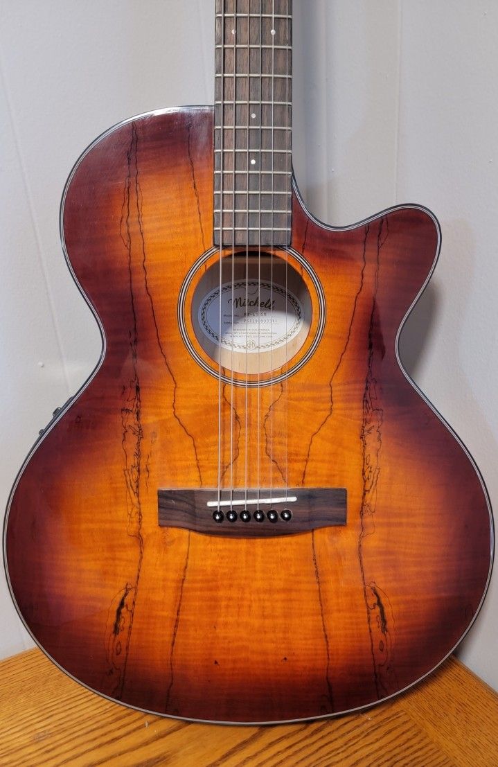 Spalted Maple Acoustic-Electric Guitar (Mitchell MX430)