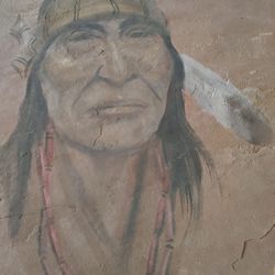 Native American Indian Painting Signed 