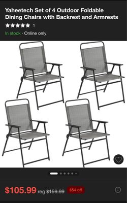 set of 4 patio chairs