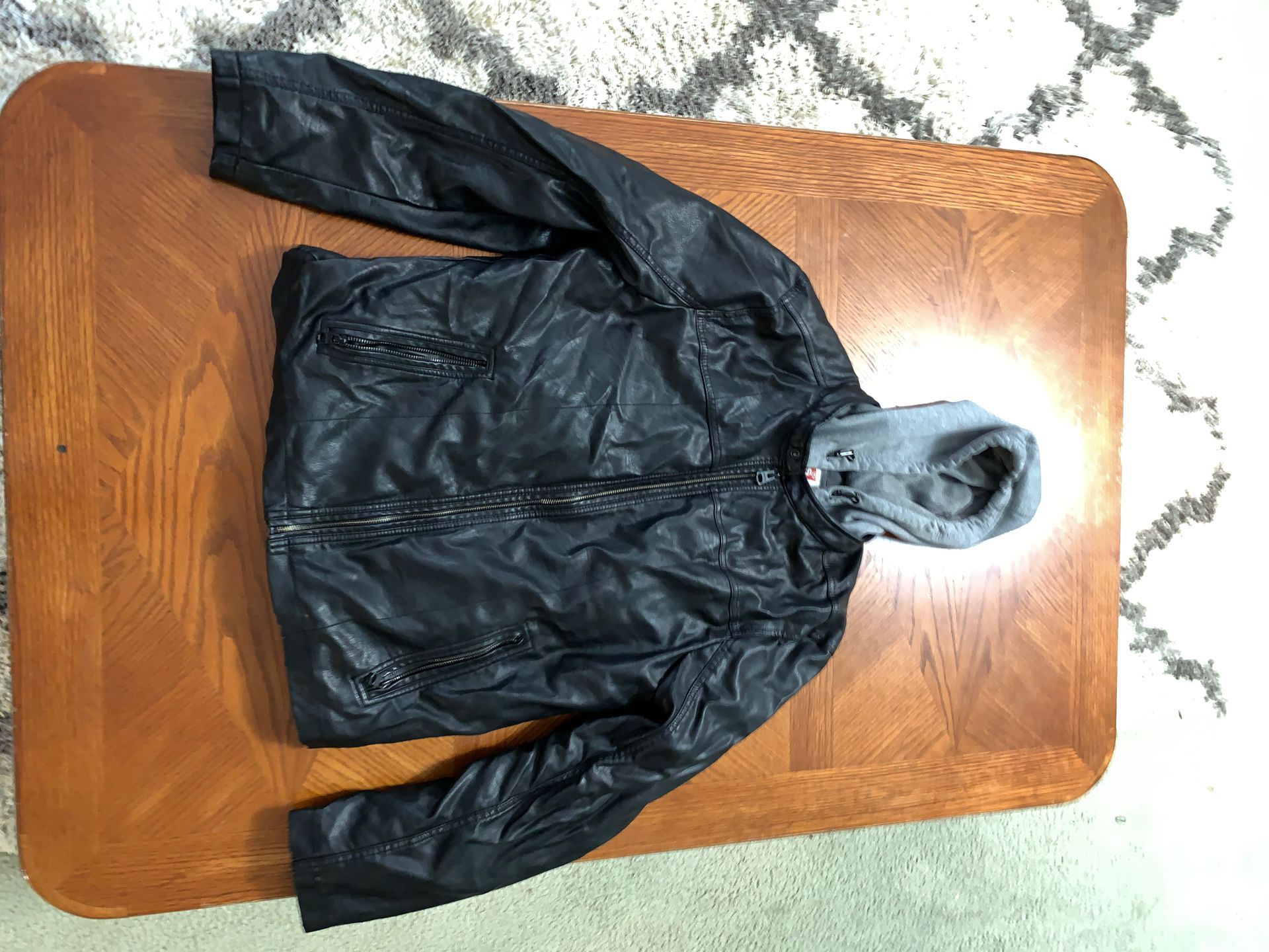 Levi’s “leather” jacket/hoodie