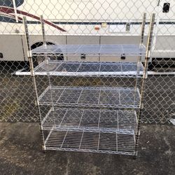 Heavy-Duty 5-Tier Chrome Wire Shelving Unit – Adjustable
