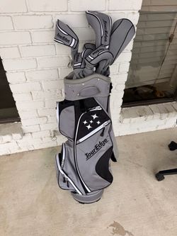 Tour Edge Golf Bag with Clubs and Head Covers