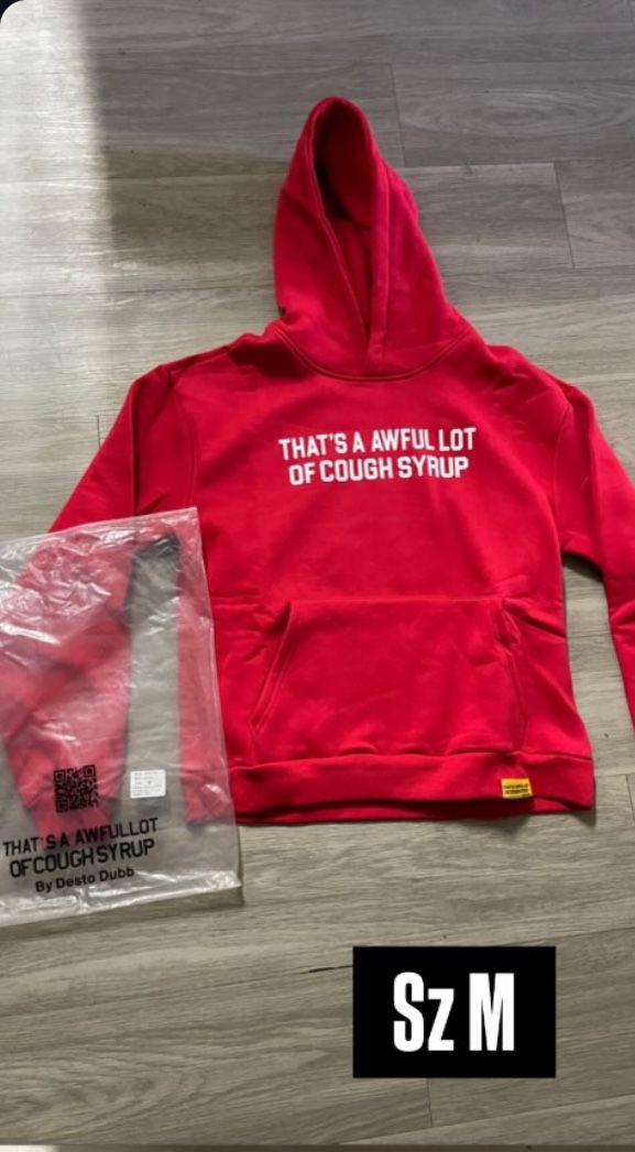 Awful Lotta Cough Syrup Zip Up Hoodie Red