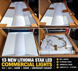 13 NEW Lithonia STAK LED Commercial Lights – Contractor Lot