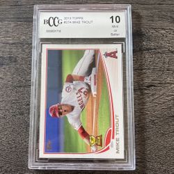 2013 Topps Opening Day. #27A Mike Trout. BCCG Graded 10 Mint