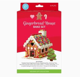 Christmas Gingerbread House Bake Set 12pc Cookie Cutters