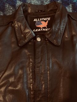 Allstate leather jacket large