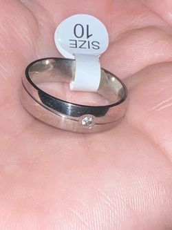 Stainless steel Man Wedding Ring size 10, new