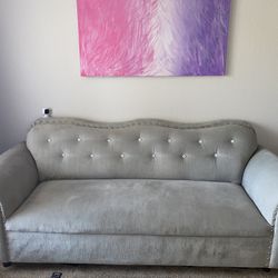 Sofa Couch Gray - And Purple Loveseat Studded & Stones