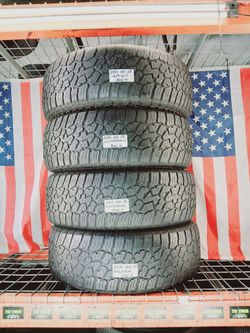 LT285/65R18 FALKEN WILDPEAK TRUCK JEEP ALL TERRAIN USED TIRES 285/65R18 LEASE RETURN TIRE SHOP 285 65 18