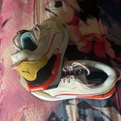 Size 3 Pumas/ Size 4 Vans Shoes