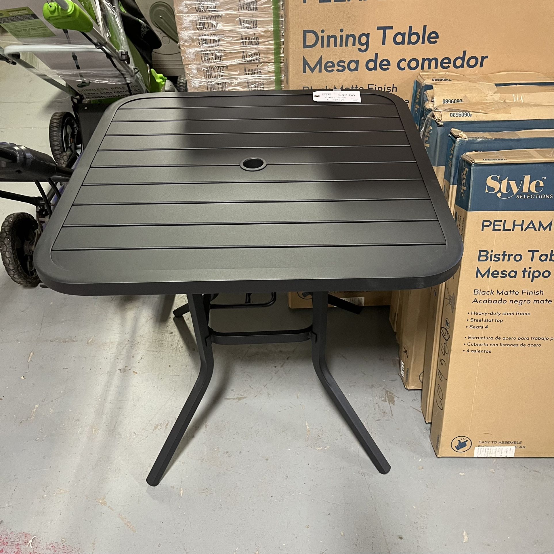 Black Patio Table New (in Store) 