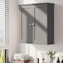 New Bathroom Medicine Cabinet, Wall-mounted Storage Cabinet with Adjustable Partitions, Cosmetics Storage Cabinet for Dining room, Bedroom  New in box