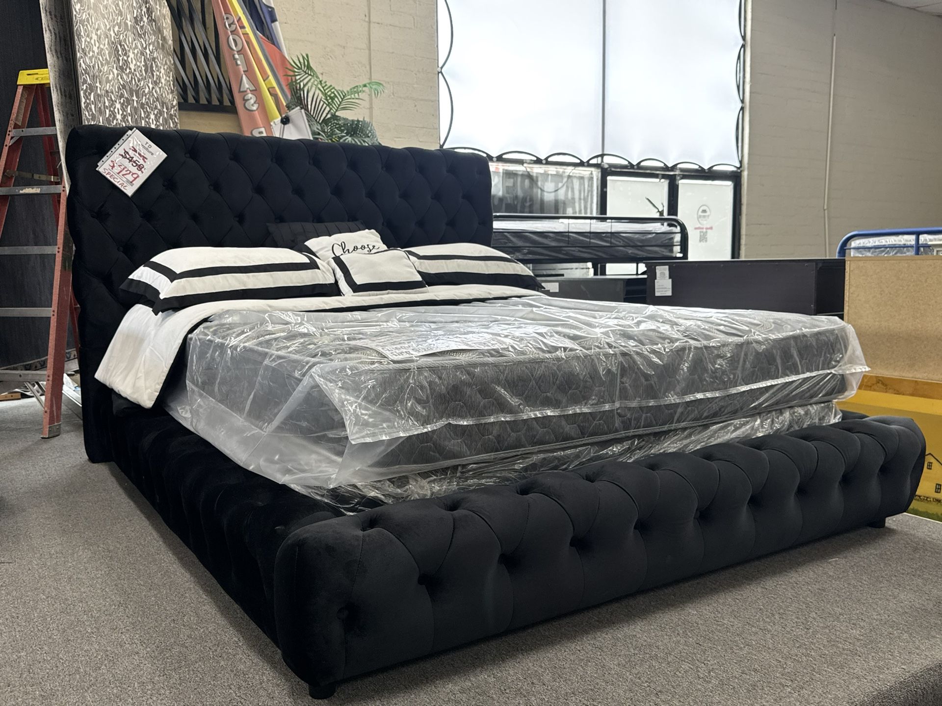 Black velvet Bed Frame