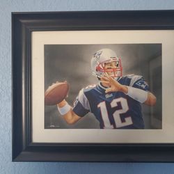 Tom Brady Painting - Framed