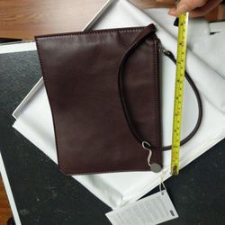 Maison Margiela4 Stitch Purple Leather Wristlet