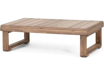 New assembled Westchester Rectangular Coffee Table - Acacia Wood - Brown Wash