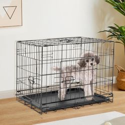 Dog cage, 28-inch double-door dog cage