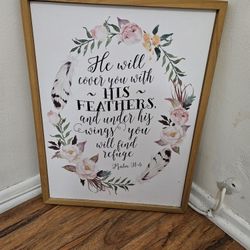 Decorative Frame W/Bible Verse