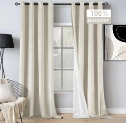 Cortinas opacas de terciopelo MIULEE de 243 cm 
