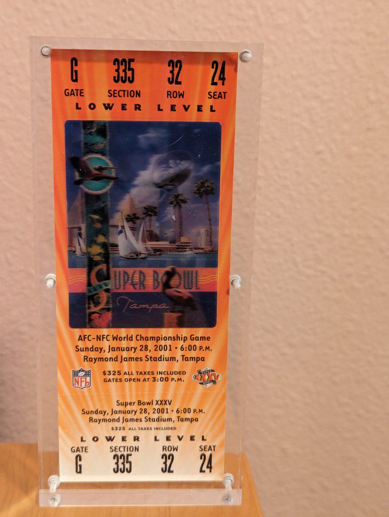 Super Bowl Ticket  2001