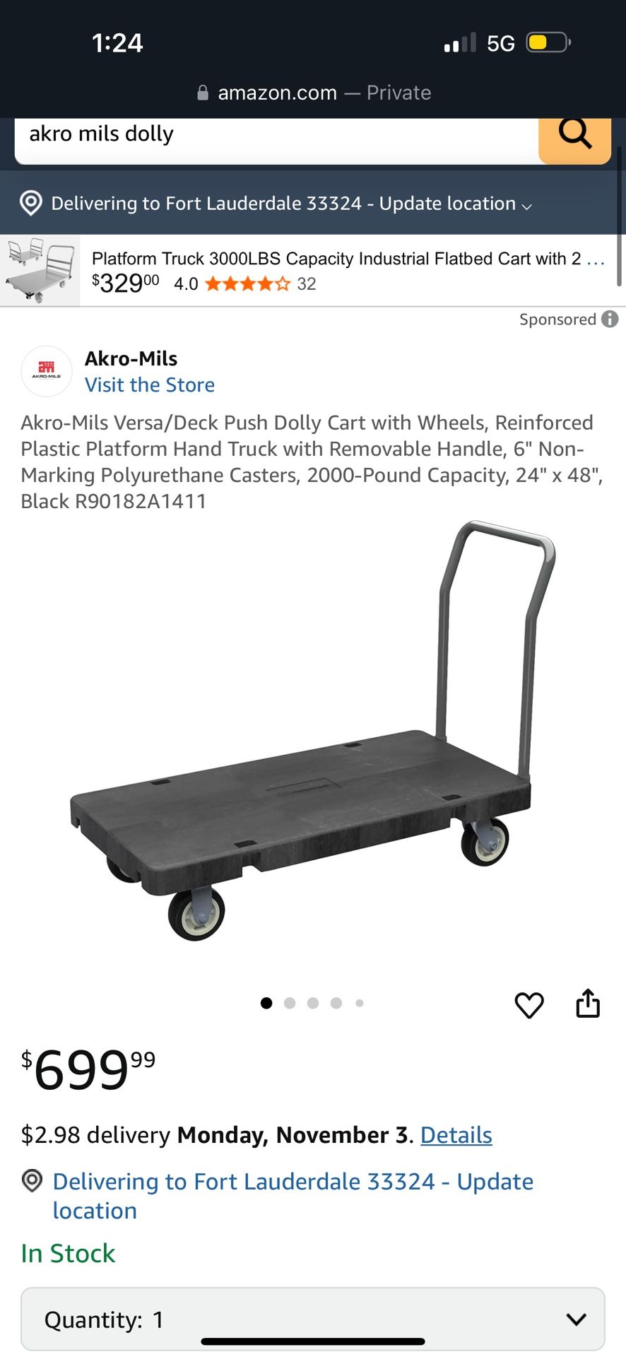 Alto-mils Hand Truck Dolly Paid 700.00