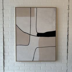 Gorgeous Large Oak Framed Pasture Wall Art 