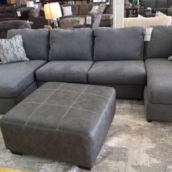 OM• $38 Initial • Brand New Edenfield Sectional With Chaise 
