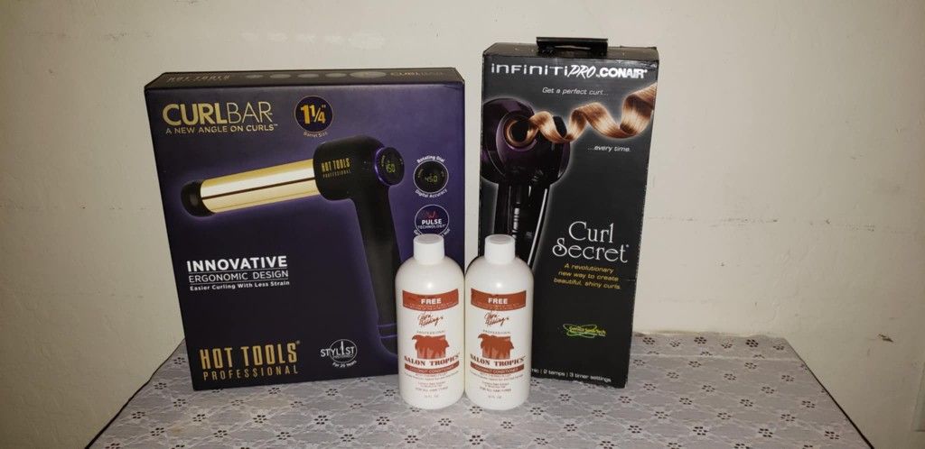 X4 NEW IN BOX HAIR STYLING CARE HOT TOOLS CURLING IRON CONAIR INFINITI CURL SECRET PRO JHERI REDDING SALON TROPICS CONDITIONER
