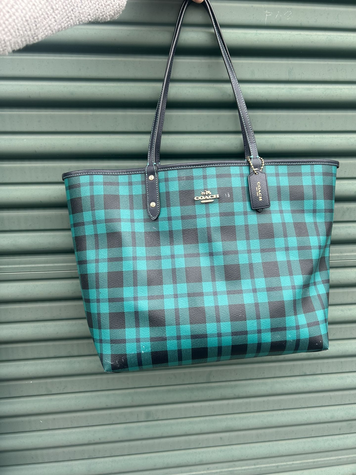 Coach Turquoise tote