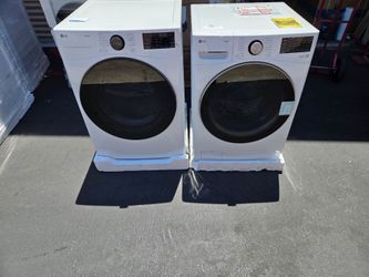 LG thinQ front load washer and gas dryer