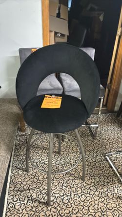 BLACK VELVET BARSTOOL SET