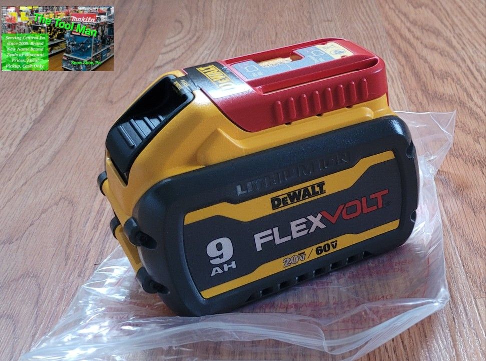New Dewalt 20v/60v Flexvolt 3ah/9ah Battery $140 Firm Pickup Only