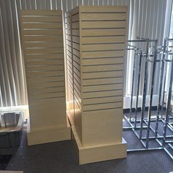 Wood retail fixture slatwall