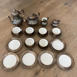 Silver Tea Set Thomas Germany Tea Set Porcelain And Silver Rare Collection