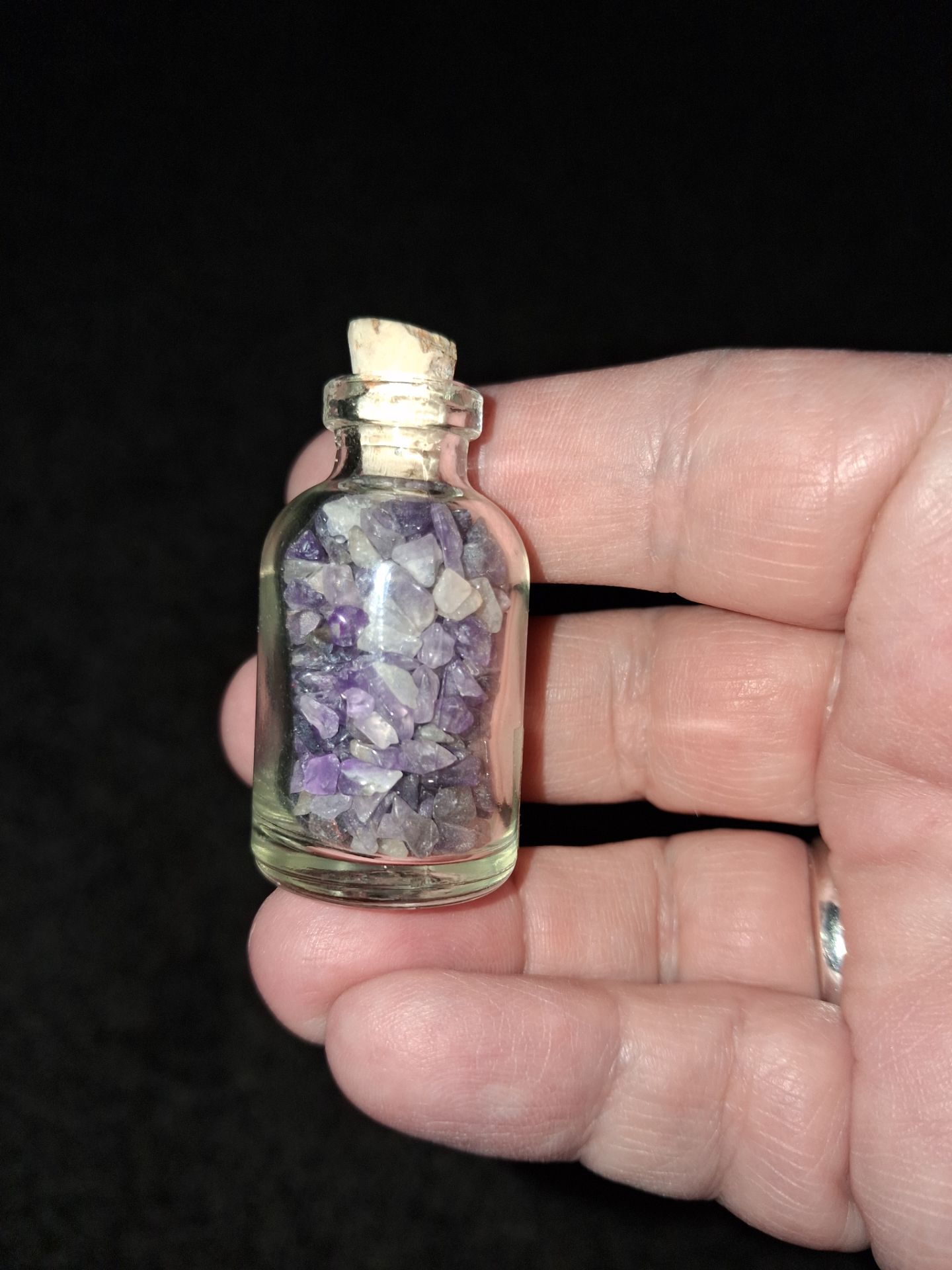Jar Amethyst Gemstones