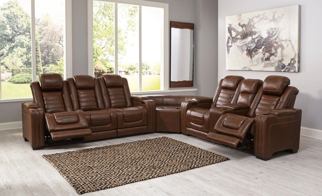 Backtrack Chocolate Power Reclining Sectional